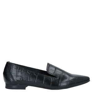 Black leather loafers
